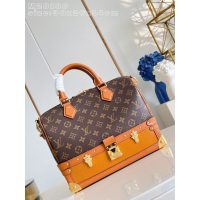 Louis Vuitton Speedy 30 Monogram Canvas Calfskin Handbag