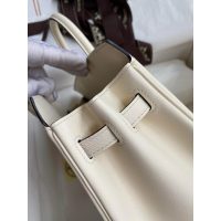 Hermes craie shadow Birkin 25cm handbag-swift leather full handmade/boutique inclusion