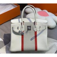 Hermes birkin 25 club handbag PHW-togo leateher full handmade/boutique inclusion