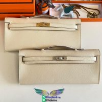 Epsom Hermes kelly cut 31 clutch evening cocktail pouch full handmade/boutique inclusion