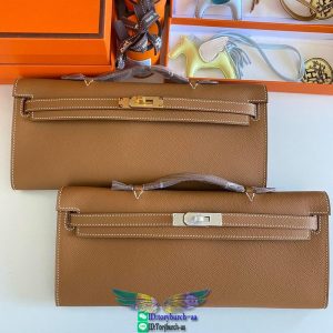 Epsom Hermes kelly cut 31 clutch evening cocktail pouch full handmade/boutique inclusion