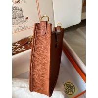 Hermes mini evelyne shoulder tote bag GHW in togo calfskin full handmade/boutique inclusion