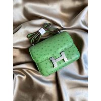 Hermes ostrich constance 24 shoulder messenger flap GHW full handbag /boutique inclusion