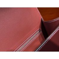 Hermes Burgundy constance 24 shoulder messenger flap with enameled buckle /boutique inclusion
