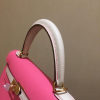 epsom Hermes kelly 25 bicolor handbag GHW full handmade boutique package