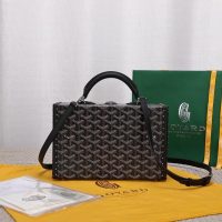 goyar canvas trunk handbag compact suitcase clamshell crossbody sling messenger bag with code detail - 图片 6