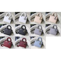 Dior compact lightweight shopping tote bag elegant five-grids handbag with embellished charm - 图片 2