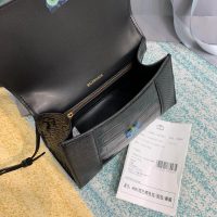Balenciaga crocodile-grainy hourglass top-handle handbag crossbody flap messenger full packaging - 图片 8