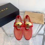 ALAIA mesh flat ballet boat shoes casual daily Mary Jane slide pump premium quality size35-40