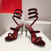 rene caovilla Cleo satin spiral heel sandal pump luxury designer shoes size35-42 9.5cm - 图片 7