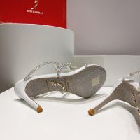 rene caovilla crystal-embellished heel sandal mules bow heel slide size35-42 9.5cm - 图片 5