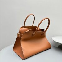 The Row margaux 15 shoulder shopper tote convertible travel carryall handbag in smooth calfskin - 图片 3