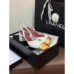 Chanel Block-Heel Slingback Pumps size35-40