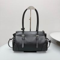 Prada Red Shoulder Tote Bag in Grained Calfskin