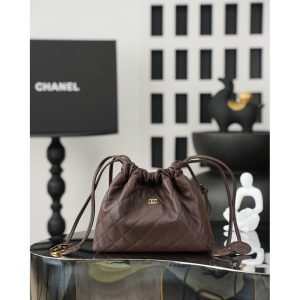 Chanel lambskin Mini Drawstring bucket Pouch Bag