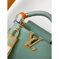 Louis Vuitton LV capucines mini top-handle handbag in grainy calfskin