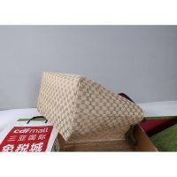 GG canvas Gucci foldable shopper handbag large-capacity coummuter tote double size - 图片 4