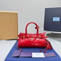red Prada Bolide Mini Handbag in Polished Calfskin