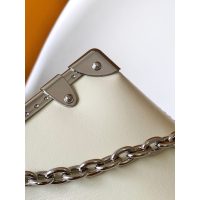 Women's Louis Vuitton LV Slim Trunk Handbag in Gray Calfskin
