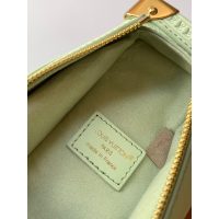 Louis Vuitton Mint Calfskin Side Trunk MM Shoulder Bag Women