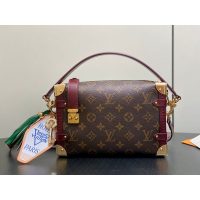 Louis Vuitton Side Trunk Monogram Canvas Calfskin Bag Women