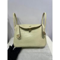 Crocodile Her^^m lindy 26 boston shopper handbag large luxury designer tote travel keepall handbag - 图片 5