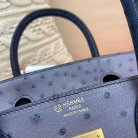 ostrich hermes bicolor Birkin30 handbag GHW full handmade boutique inclusion