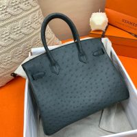 ostrich hermes bicolor Birkin30 handbag GHW full handmade boutique inclusion