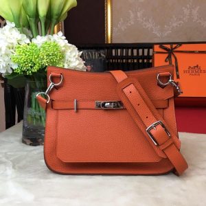 ermes jypsiere 28 shoulder satchel GHW-tangerine togo leather full handmade