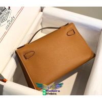 Pre-order swift leather Herme mini Kelly pochette cosmetic clutch authetic quality - 图片 5