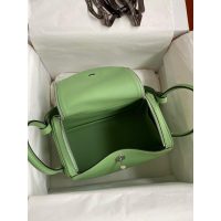 swift Hermes Vert Criquet lindy 26 shoulder tote bag PHW-full handmade/boutique inclusion