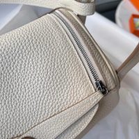 Craie Hermes Lindy 26 top-handle handmade handbag holiday traveling tote with protective feet