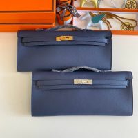 Epsom Hermes kelly cut 31 clutch evening cocktail pouch full handmade/boutique inclusion