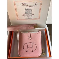Hermes mini evelyne shoulder tote bag GHW in togo calfskin full handmade/boutique inclusion