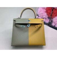 limited edition Hermes Kelly 25 Casaque handbag PHW full handmade boutique package