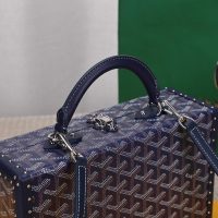 goyar canvas petite trunk handbag compact suitcase sling crossbody shoulder messenger bag - 图片 5