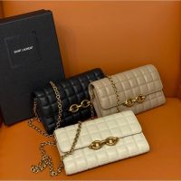 lambskin YSL le maillon envelope WOC sling crossbody cellphone cosmetic bag long wallet purse - 图片 4