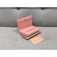 COD wrinkled 缪缪 Miu trifold medium wallet purse multislots card holder coin pouch premium quality - 图片 6