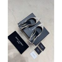 YSL pointed kitten heel pump slip-on crystal-detailed slingback sandal size35-40 3cm height - 图片 3