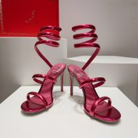 rene caovilla Cleo satin spiral stiletto sandal pump luxury designer shoes size35-42 9.5cm - 图片 6