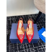 aquazzura suede kitten heel slingback pump rhinestone-detailed heel sandal size35-41 3.5 cm - 图片 5