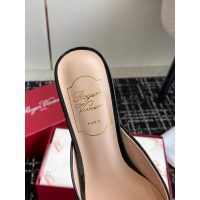Roger RV crystal-buckle heel sandal mules outdoor slide slipper size35-42 - 图片 7