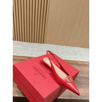 Valentino kitten heel slingback pump summer heel sandal bride wedding party shoes size35-40 - 图片 5