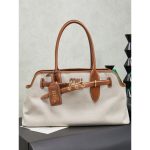 Canvas Miu Miu medieval shoulder tote bag holiday resort beach tote in two size