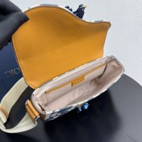Canvas dior crossbody flap saddle messenger/shoulder satchel flap/full inclusion - 图片 5