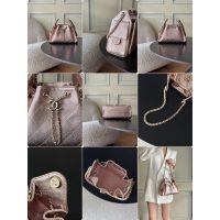 Chanel Mini 25 shoulder Hobo Bag in Metallic Rose Gold Caviar