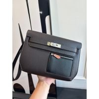 epsom Hermes Kelly depeches 25 Colormatic clutch Pouch full handmade boutique inclusion
