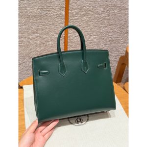 Hermes sellier birkin 25 handbag in box calfskin GHW full handmade
