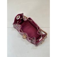 Chanel Small drawstring bucket Hobo Bag in Burgundy waxed Calfskin