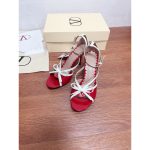 womne's Valentino ankle-strap heel sandal pump nighclub heel shoes size35-40